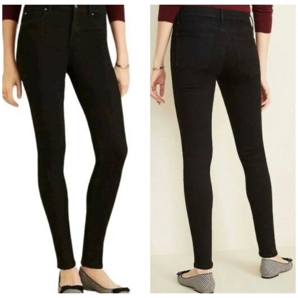 Ann Taylor Size 2 TALL The Skinny Black Jean Slim Stretch